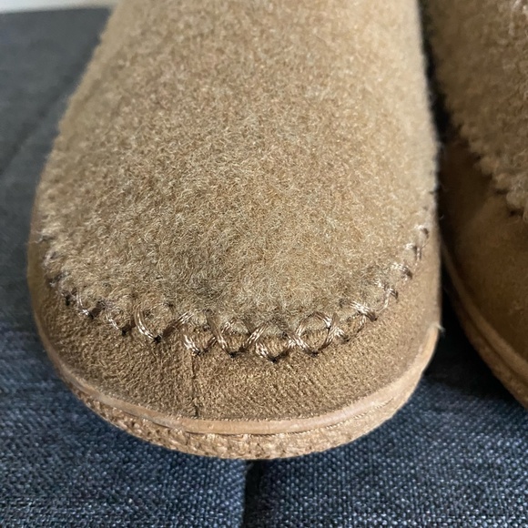 Eddie Bauer Mens Brown Brian Faux Cozy Lounge Slippers- Sz-8/9 - Picture 3 of 14